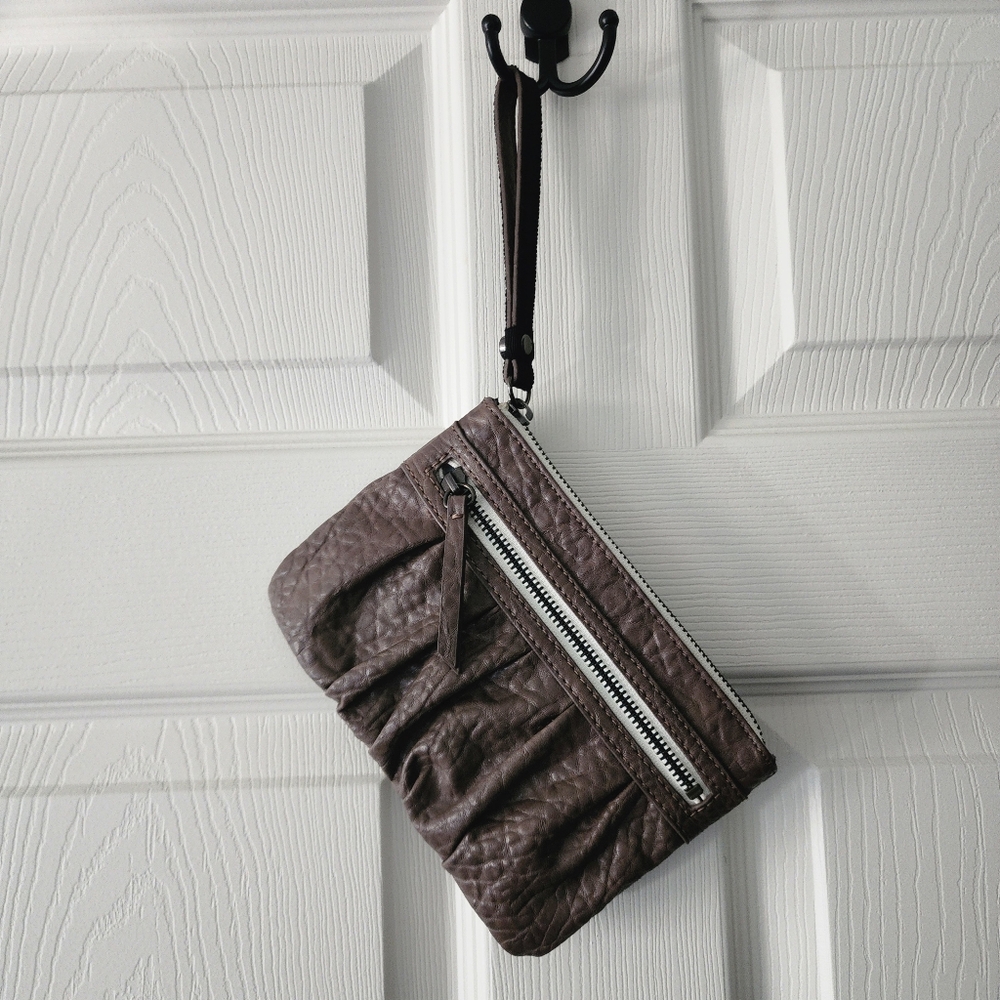 Vera Wang Brown Wristlet with Zipper